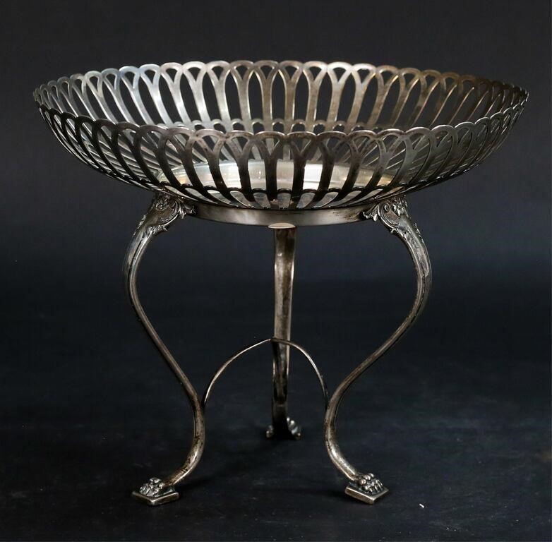 Appraisal: Whiting Mfg Co sterling silver compote with openwork design and