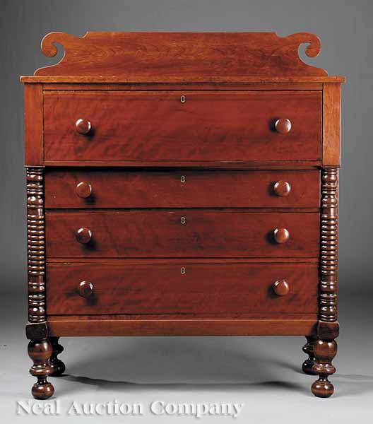 Appraisal: An American Classical Cherrywood Chest of Drawers early th c