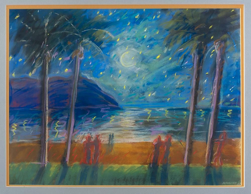 Appraisal: Carlos Almaraz - Carlos Almaraz - Hawaiian Nocturne Pastel on