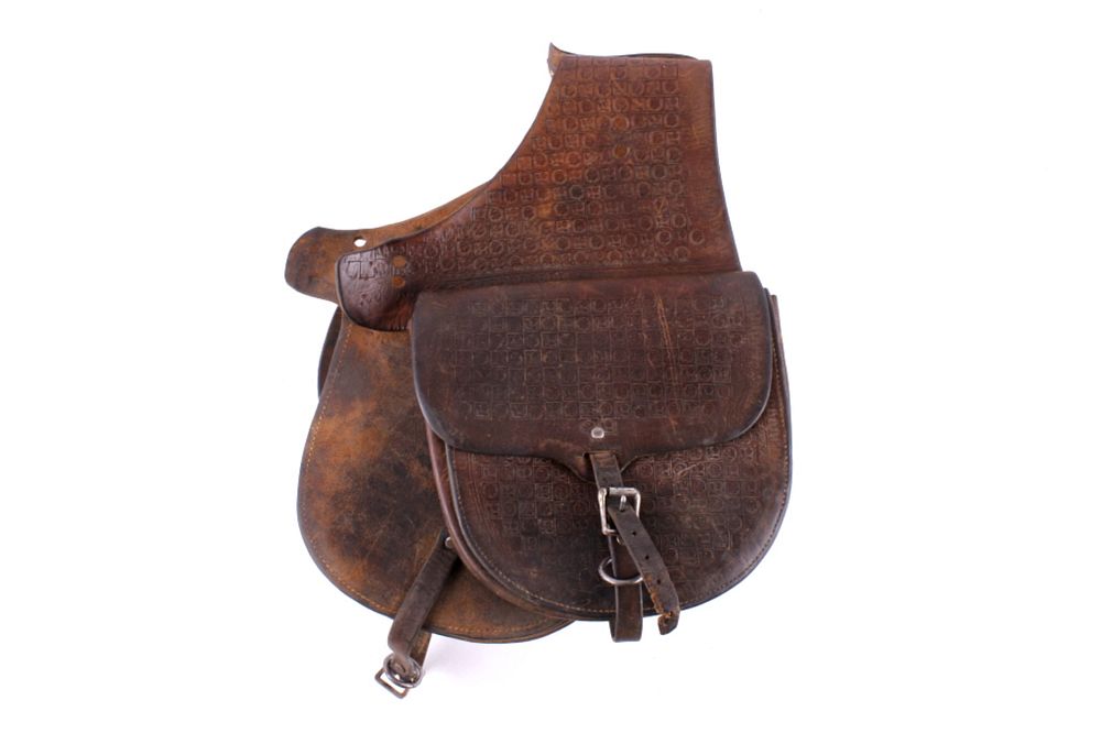 Appraisal: Hamely Co Pendelton Ore Tooled Saddlebags For your consideration is