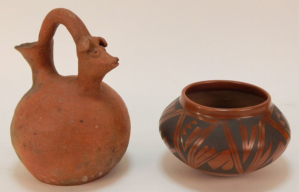 Appraisal: PC Native Latin American Pottery Vessels America's Antique - vintage