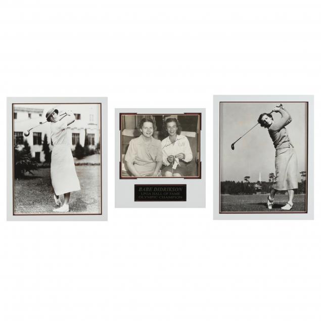 Appraisal: BABE DIDRIKSON AUTOGRAPHED PHOTO COMPILATION To include an autographed photo