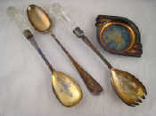 Appraisal: A Victorian silver serving spoon by George Adams London length