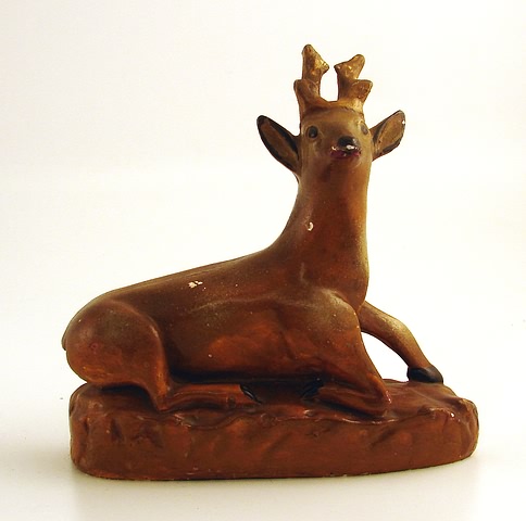 Appraisal: Raising from ground with left foreleg brown glaze t condition