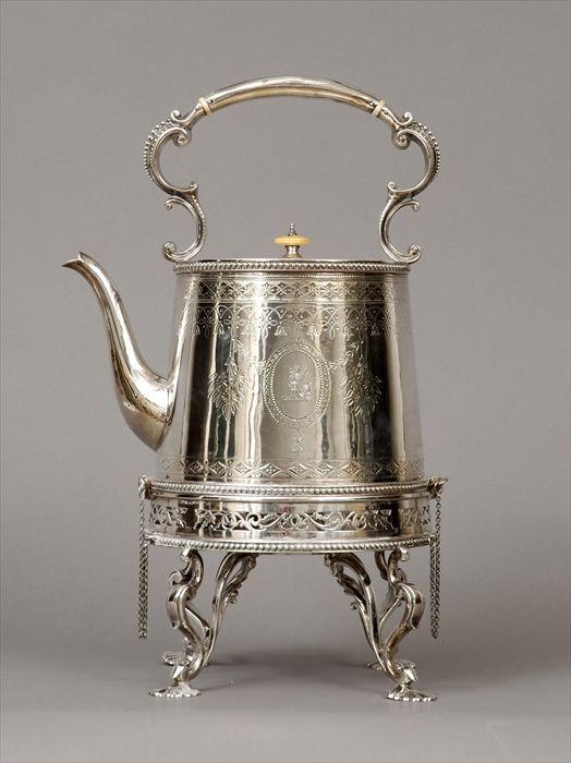 Appraisal: English Silverplate Kettle-on-Stand in in diam