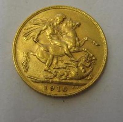 Appraisal: AN EDWARD VII GOLD SOVEREIGN dated