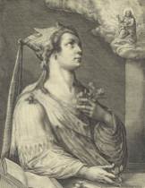 Appraisal: Sybilla Engraving by Crispin Passe - Engraving of a lovely