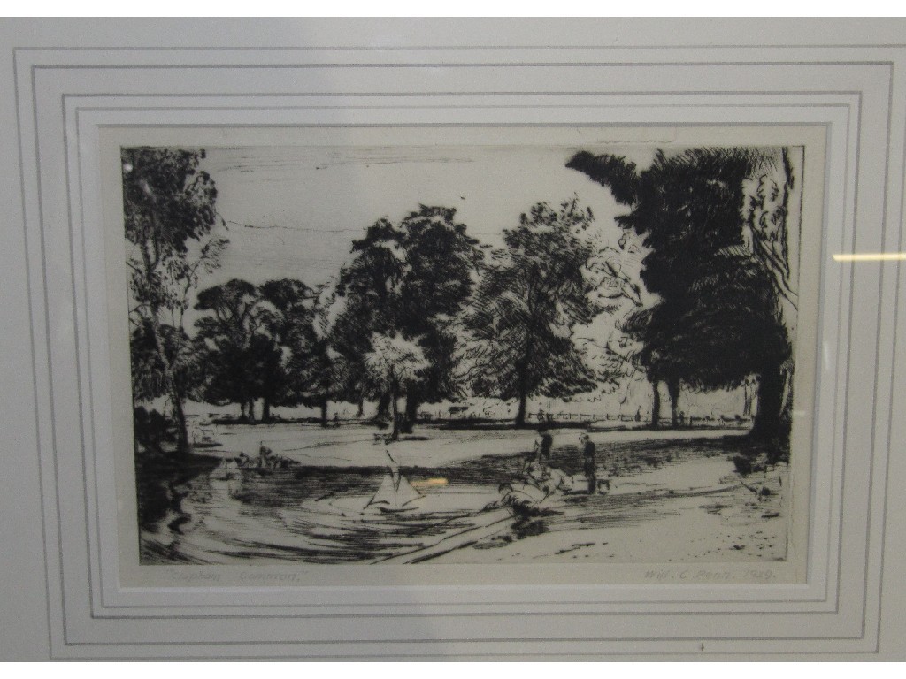 Appraisal: WILL C PENN Drypoint 'Clapham Common' signed and entitled and