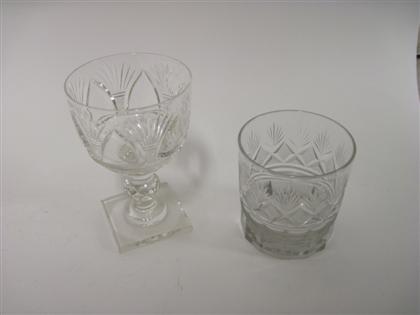 Appraisal: Set of sixteen Anglo-Irish cut glass water gobletslate th early