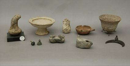 Appraisal: Assorted Amlash and Persian Pottery Figures and Vessels Luristan and