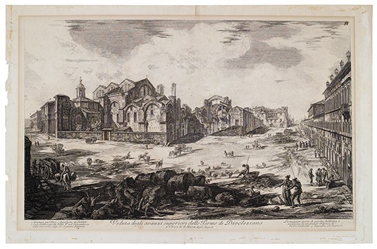 Appraisal: GIOVANNI B PIRANESI Veduta degli avanzi superiori delle Terme di