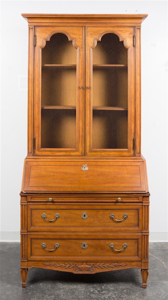 Appraisal: Sale Lot An American Fruitwood Secretary having two grill inset