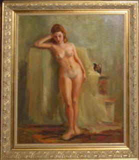 Appraisal: Joseph Mueller American - Standing nude o c