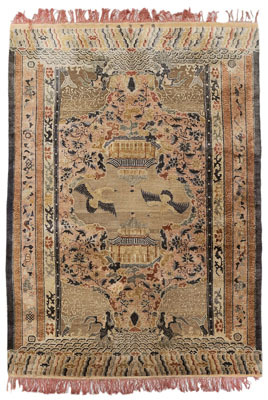 Appraisal: Imperial Chinese Silk and Metal Thread Carpet Chinese circa central