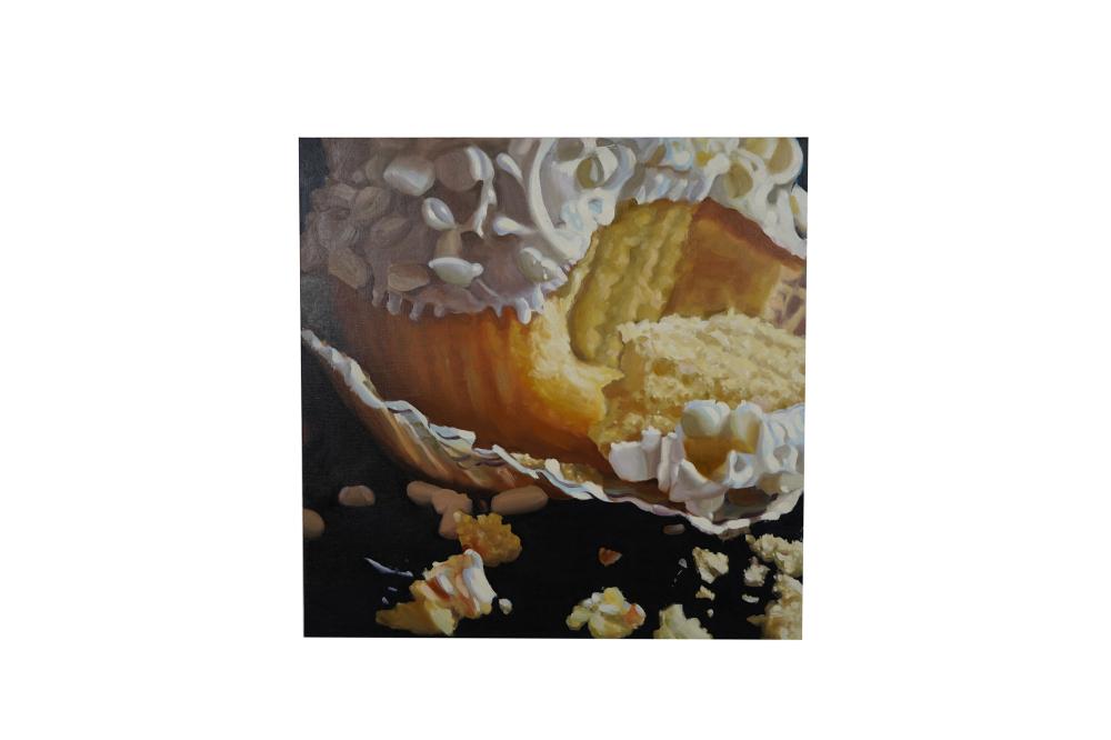 Appraisal: CAROLE BAYER CUPCAKE oil on canvas signed and dated verso