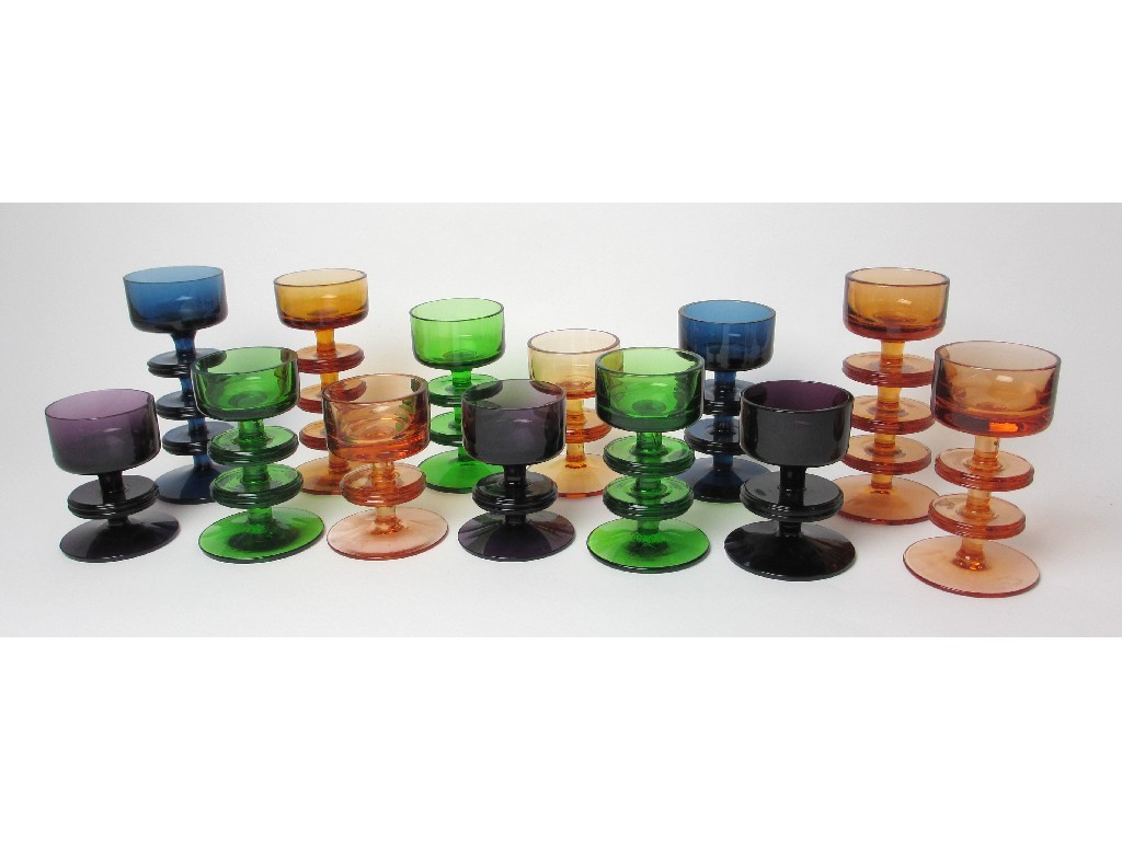 Appraisal: A set of Wedgwood 'Sheringham' candle holders in green and