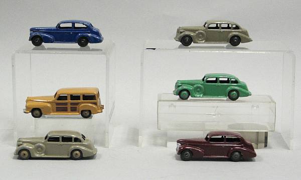 Appraisal: Pre-war Dinky Toys Collection of six pre-war toys including several