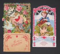 Appraisal: Lot of Two Fold Out Valentines Two printed Fold-Out Valentines