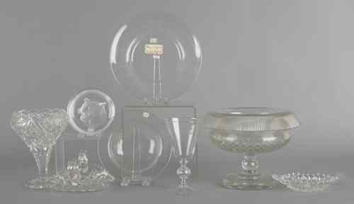 Appraisal: Collection of colorless glass to include cut flint etc eight