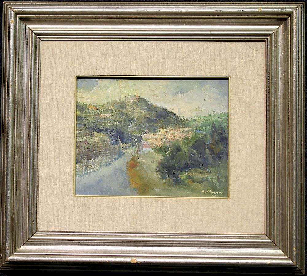 Appraisal: Minniti Signed th C Italian Landscape Minniti Signed th C