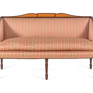 Appraisal: A Federal Style Mahogany Sofa th Century Height x width