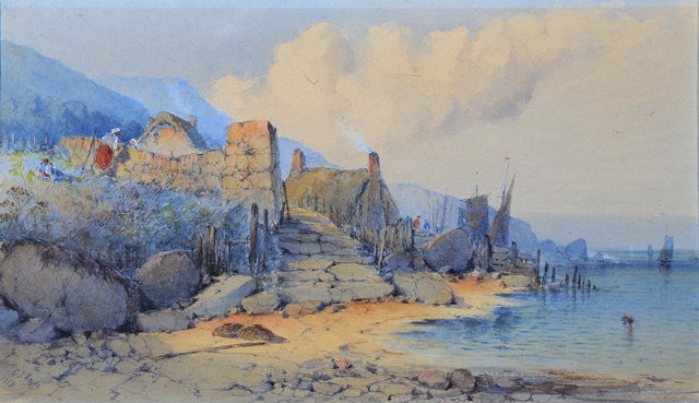 Appraisal: GEORGE JAMES KNOX - On the Brittany coast signed and