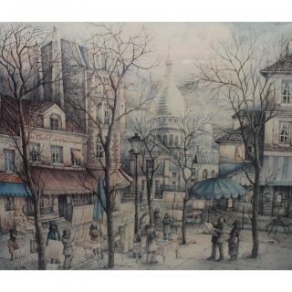 Appraisal: DuParc Paris Pencil Signed Lithograph DuParc Paris Pencil Signed Lithograph