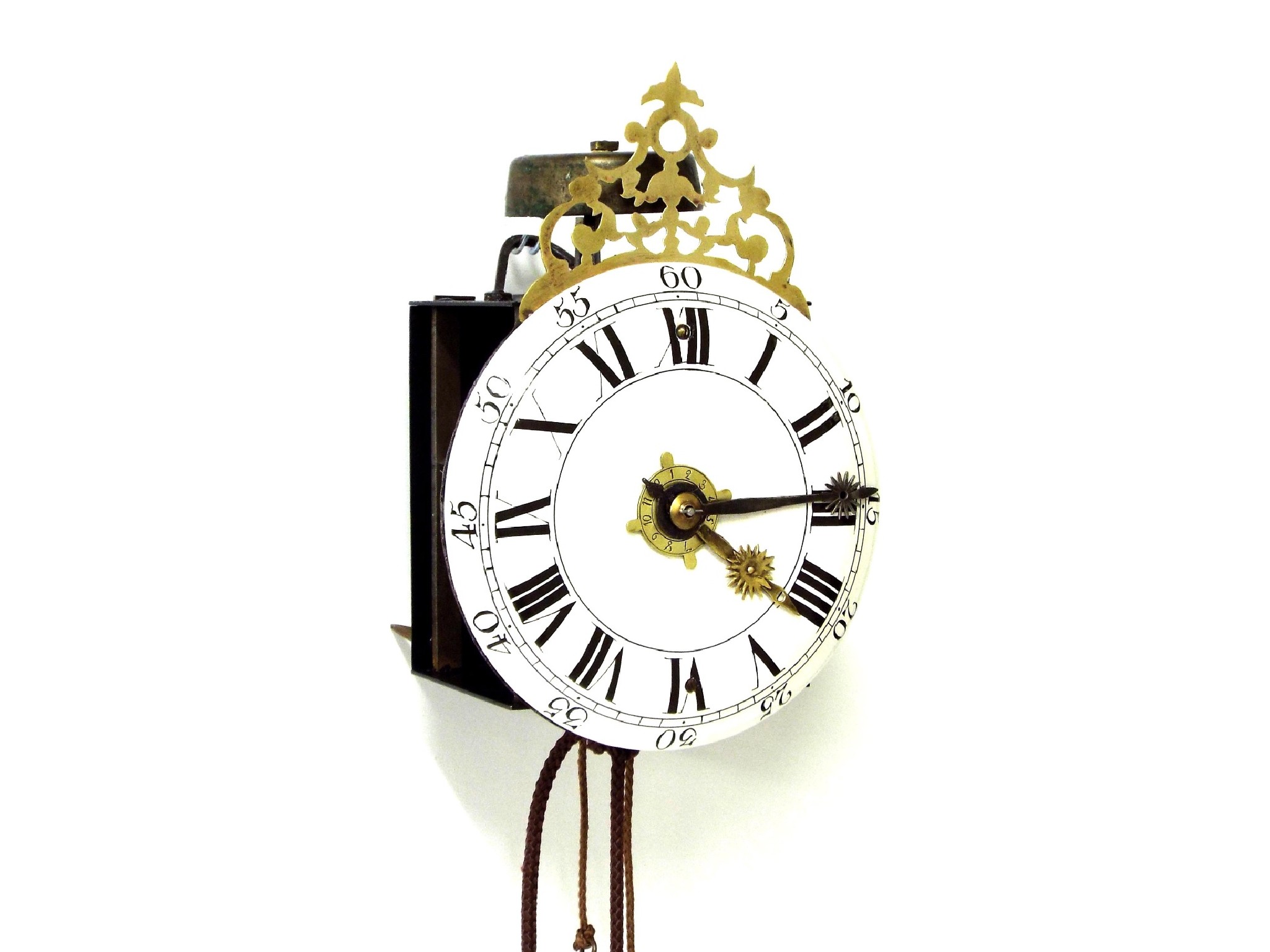 Appraisal: Comtoise wall clock the white dial with central alarm dial