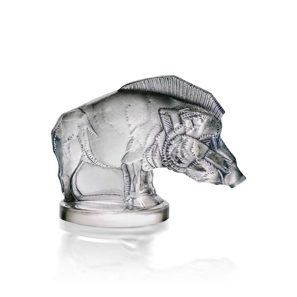 Appraisal: REN LALIQUE FRENCH - SANGLIER CAR MASCOT NO designed clear