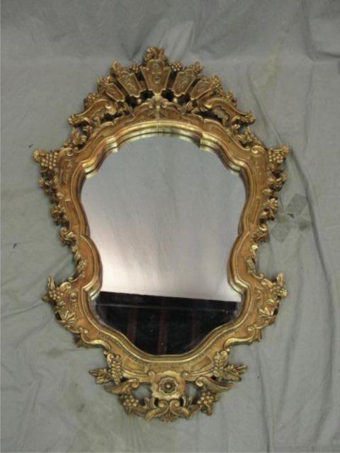 Appraisal: Carved and Giltwood Mirror From a Bronx NY estate