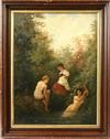 Appraisal: OOB - Three Women Bathing in Woods signed 'F Jelenek'