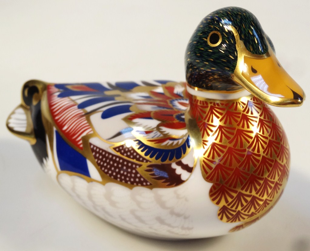 Appraisal: A Royal Crown Derby figure of a duck in Imari