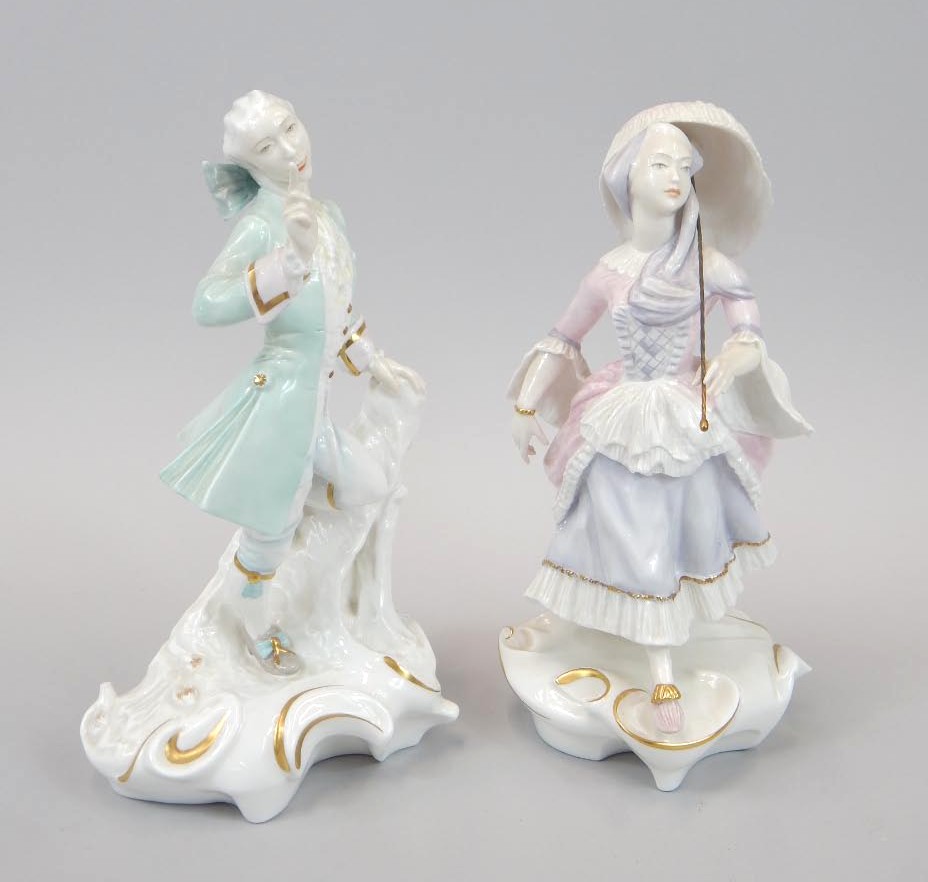 Appraisal: A pair of Royal Worcester porcelain figures from the Age