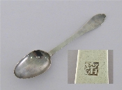 Appraisal: A Channel Islands silver trefid spoon by George Hamon I