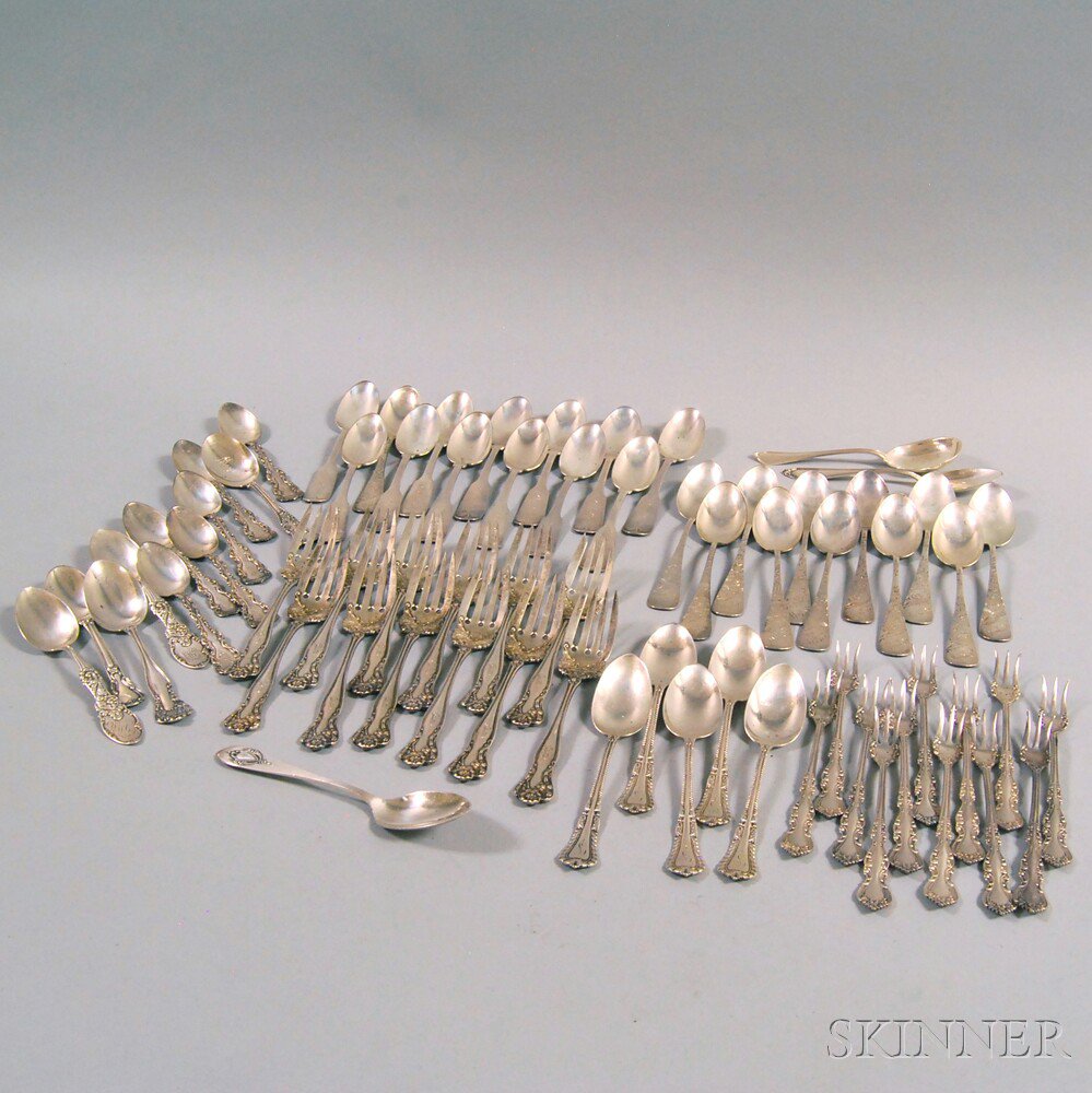 Appraisal: Assorted Group of Sterling Silver Flatware mostly spoons some sets