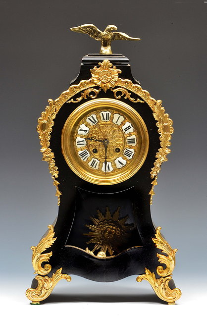 Appraisal: A late th Century French mantel clockthe gilt brass dial