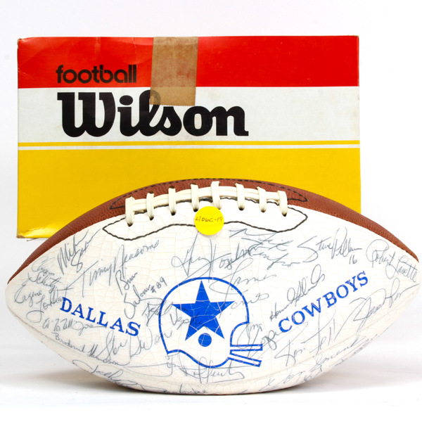 Appraisal: Early 's Dallas Cowboys Signed Football Approximately signatures including Tony