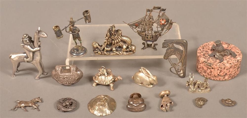 Appraisal: Group of Sterling and Silver-plated Items Group of Sterling and