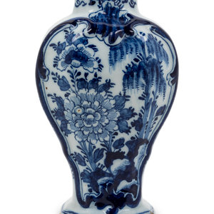 Appraisal: A Delft Tin-Glazed and Painted Earthenware Vase De Klaauw Factory