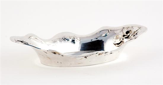 Appraisal: Russian silver centerbowl circa - scalloped rim on oblong body