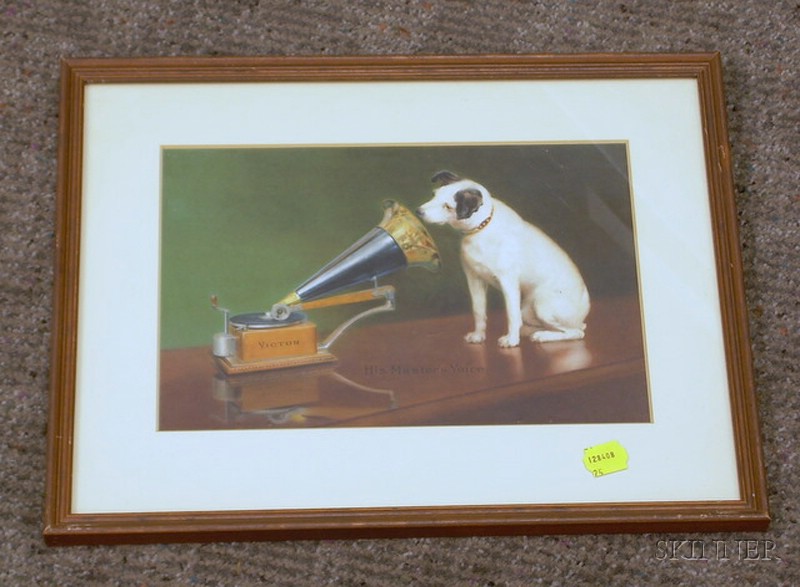 Appraisal: His Master's Voice Victor Print showing the trademark sight x