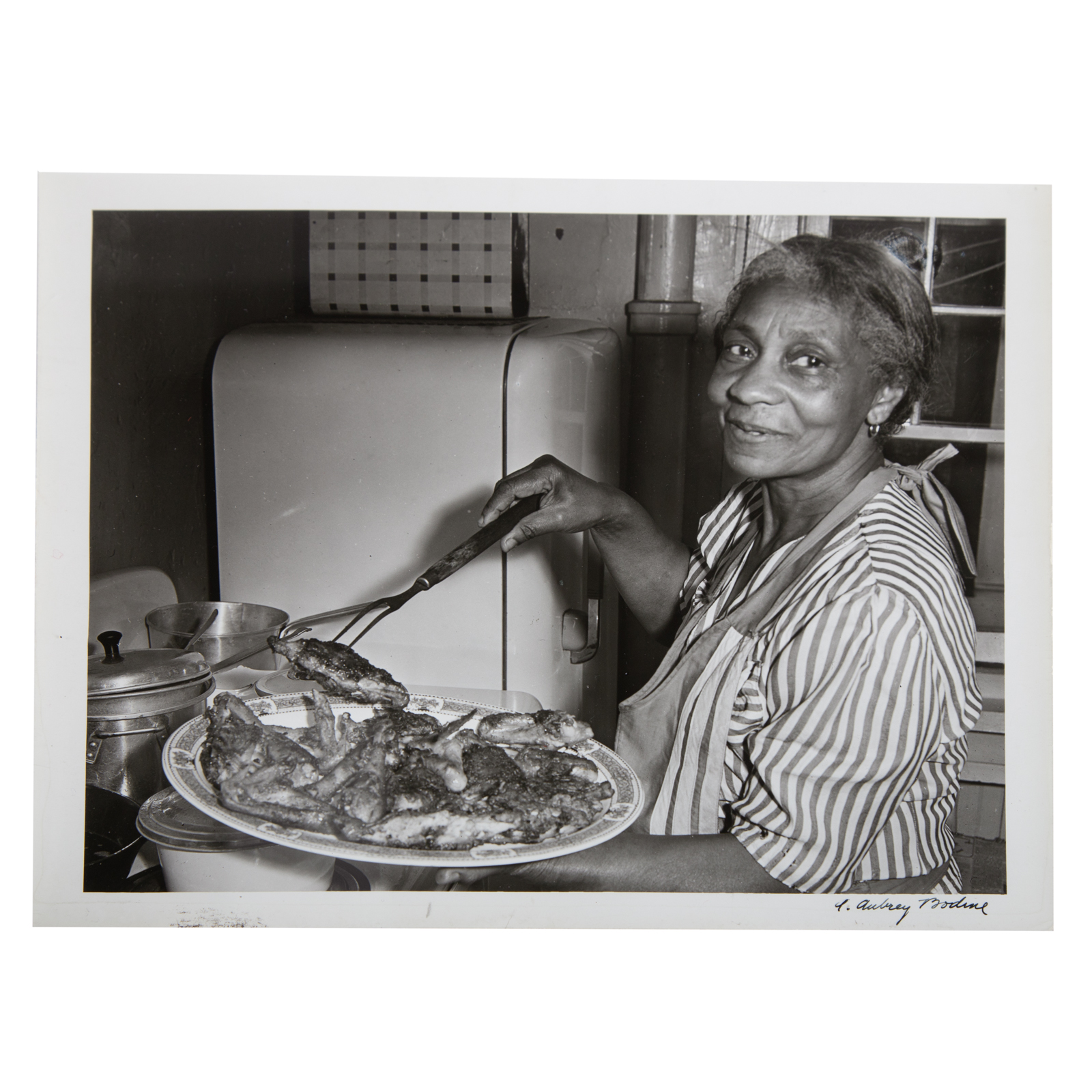 Appraisal: A AUBREY BODINE FRIED CHICKEN PHOTOGRAPH American - Gelatin silver