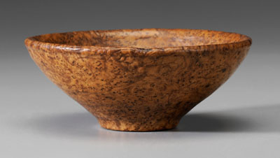 Appraisal: Miniature Burlwood Bowl British th century probably ash old mellow