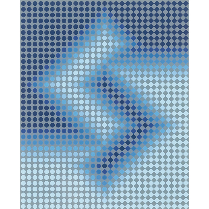 Appraisal: Victor Vasarely French Hungarian - ''Blue Composition '' c color