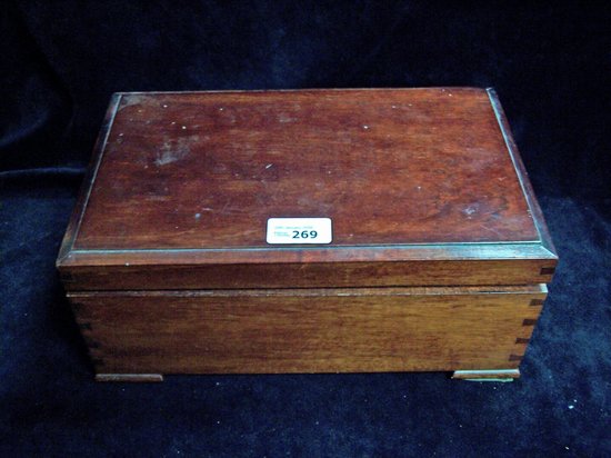 Appraisal: An early th Century mahogany jewellery box cm wide