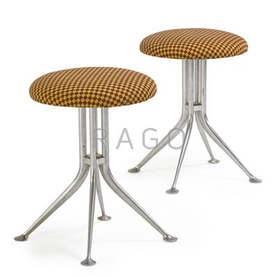 Appraisal: ALEXANDER GIRARD - HERMAN MILLER Pair of stools Zeeland MI