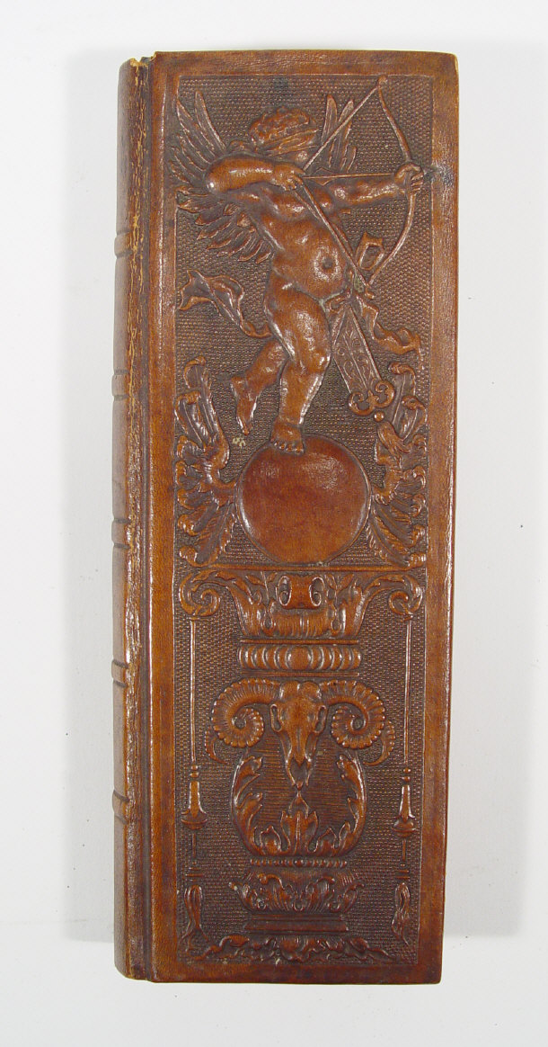 Appraisal: Good quality brown leather book binding embossed with Cupid and