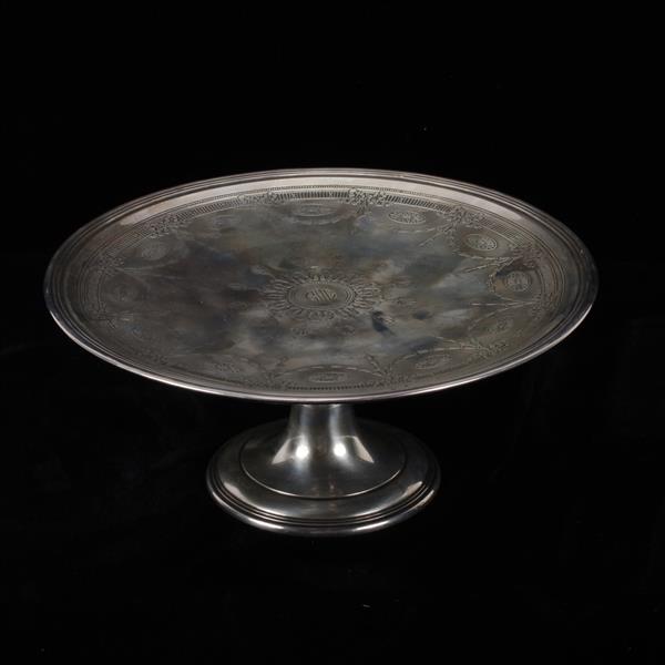 Appraisal: Tiffany Co Makers sterling silver tazza - The circular top