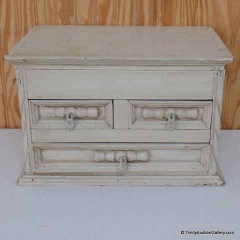 Appraisal: Vintage Shabby Chic Jewelry Chest - Box Estate barn and