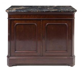 Appraisal: A Louis Philippe Mahogany Console Cabinet Height x width x